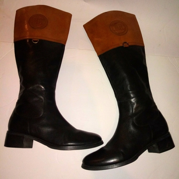 Etienne Aigner brown and black riding boots - Picture 13 of 16